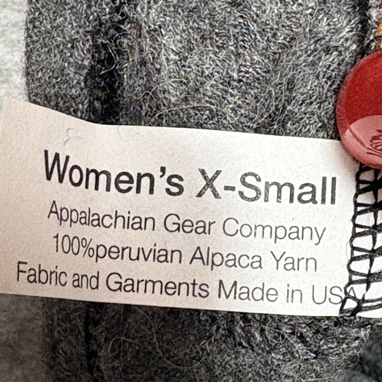Appalachian Gear Company 100% Alpaca Hoodie Xs Gray Usa Hiking Gorpcore Trail — image 5 of 8